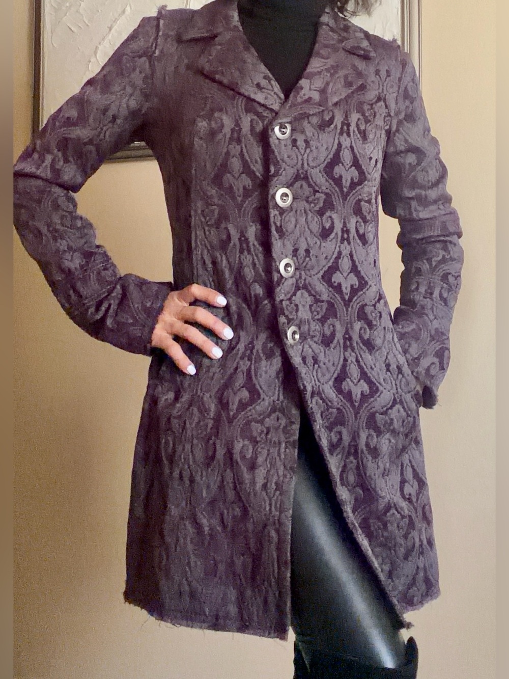 Free People Downtown Brocade tapestry TrenchCoat